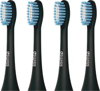 Brushë zëvendësuese 4Swiss Sensitive Clean, zezë, 4 copë