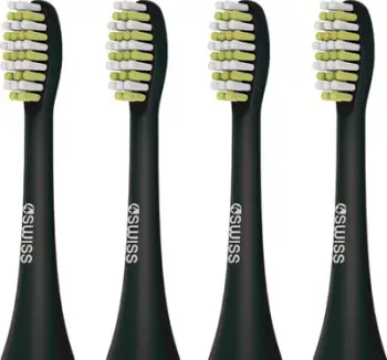 Brushë zëvendësuese 4Swiss Daily Clean, zezë, 4 copë