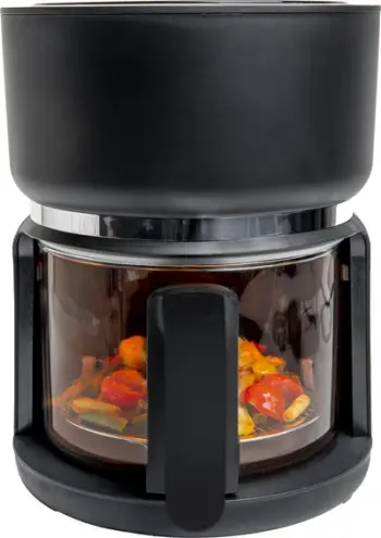 Fritezë me avull 4Swiss ABB-G24 Pure Glass, e zezë