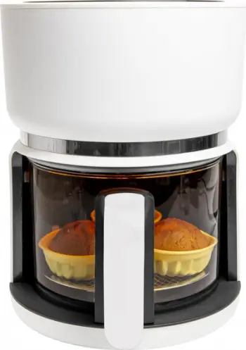 Fritezë me avull 4Swiss ABB-G24 Pure Glass, e bardhë