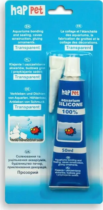 Silicon për akuarium Happet Transparent, 60ml, pa ngjyrë