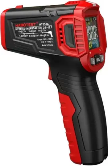 Termometër lazer Habotest HT650A, pa kontakt, me ekran LCD, i kuq/zi
