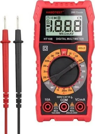Multimetër dixhital Habotest HT108L, universal, ekran me ndriçim, portokalli