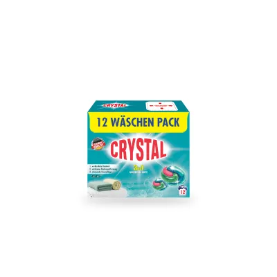 Detergjent kapsula për rroba Crystal, 12 larje - 1