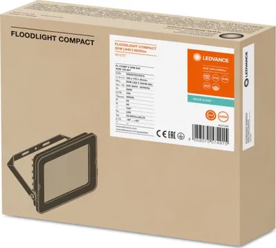 Prozhektor LED Ledvance FLOOD COMPACT V, 50W, 4000K, i bardhë - 1