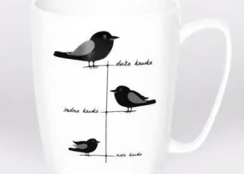 Filxhan qeramik Nadwyraz Kawki, 300ml, i bardhë