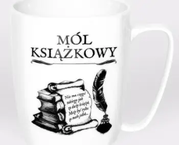 Filxhan qeramike Nadwyraz Bookworm, 330ml, i bardhë