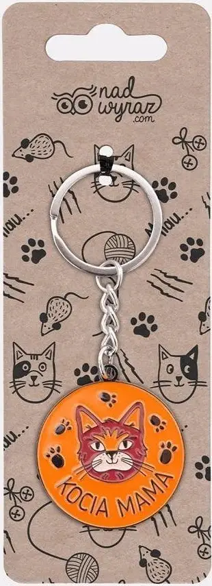 Brelok çelësash Nadwyraz.com Cat Mom, metal, shumëngjyrësh