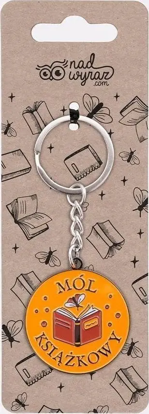 Brelok çelësash Nadwyraz.com Bookworm, metal, dizajn për lexues, shumëngjyrësh