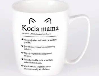 Filxhan qeramike Nadwyraz Cat Mom, 330ml, i bardhë