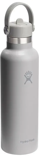 Shishe termike Hydro Flask Standard Mouth Flex Straw Cap, 620ml, çelik inox, bezhë - 1