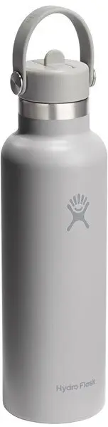 Shishe termike Hydro Flask Standard Mouth Flex Straw Cap, 620ml, çelik inox, bezhë