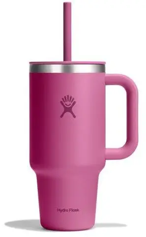 Gotë termike Hydro Flask All Around Travel Tumbler 32oz, me kapak me pipëz, inox
