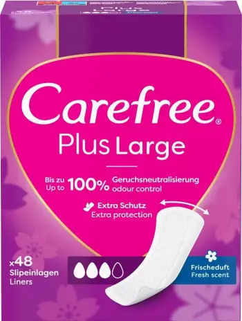 Peceta higjienike ditore Carefree Plus Large Fresh, 48 copë