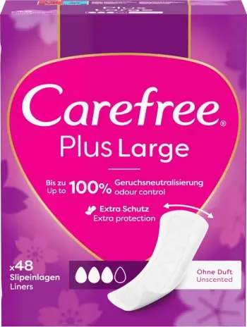 Peceta higjienike ditore Carefree Plus Large Light, madhësia e madhe, 48 copë