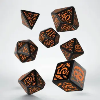 Set zaresh Q-Workshop Halloween Marauders, 7 copë, të zeza/portokalli