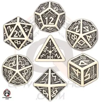 Set kuba Q-Workshop Dwarven Beige & Black, 7 pjesë, plastikë