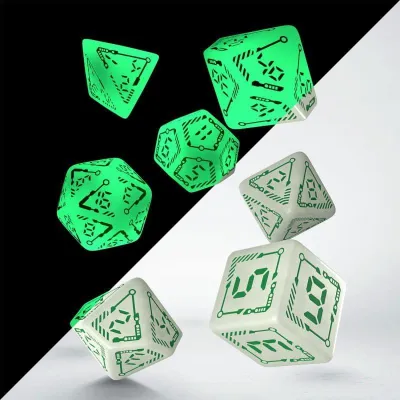 Set zaresh Q-Workshop RPG, 7 copë, të gjelbër/të bardhë - 1