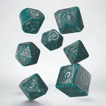 Set zare Q-Workshop Viking Modern Mjolnir, 7 zare, plastike, blu me argjend
