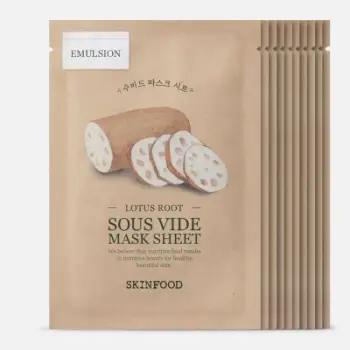 Set maska për fytyrë Skinfood Sous Vide, Lotus Root, 10 copë