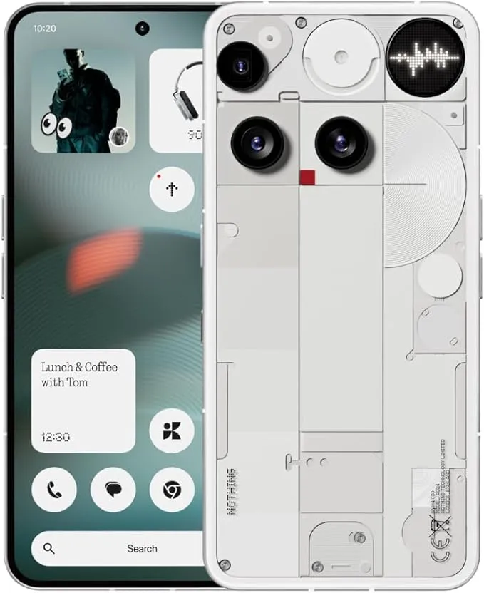 Celular Nothing Phone (3), 6.67″, 16 GB RAM/512 GB, i bardhë - 1