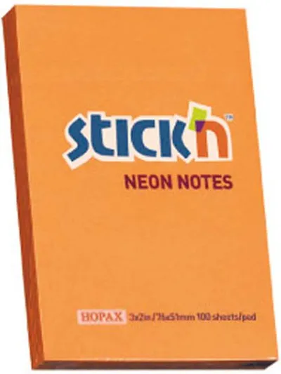 Fleta ngjitëse Stickn, 76x51mm, portokalli - 1