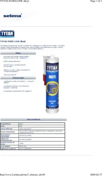 Akrilik Tytan EURO-LINE, 280ml, i bardhë