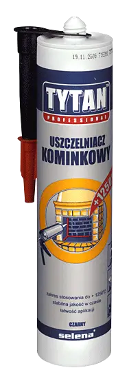 Silikon oxhaku Tytan Fireplace Sealant, rezistent ndaj zjarrit, 310ml, i zi