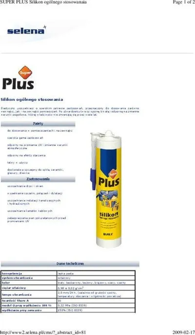 Ngjitës silikoni Titanium Super Plus, 280ml, transparent - 1