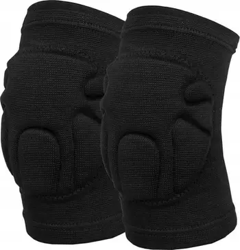 Mbrojtëse gjuri volejbolli Sportech S S870191, pambuk poliamid, ergonomike, të zeza