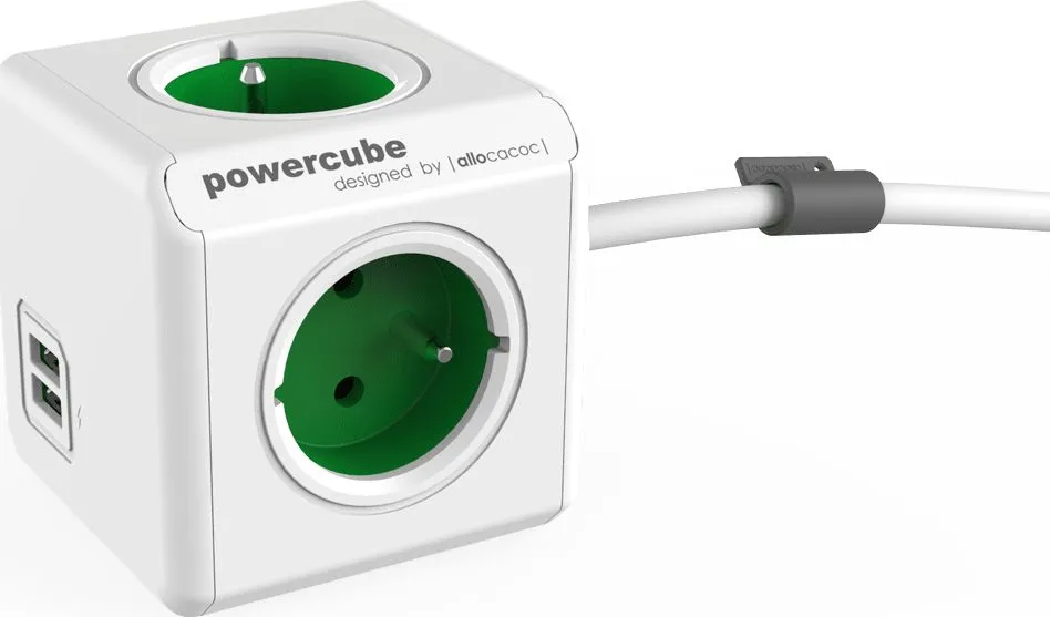 Kabllo zgjatëse USB PowerCube, 1.5 m, e gjelbër - 1