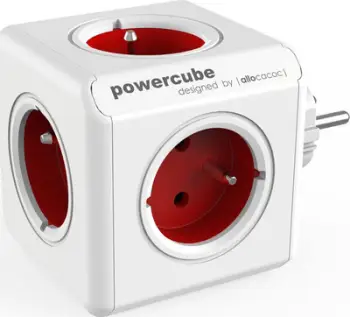 Ndarës prizash PowerCube Original, i bardhë / kuq (2100RD/FRORPC)