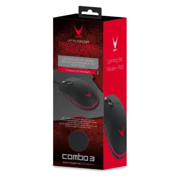 Set gaming Varr Cherry VSETMPX5, maus + mauspad, i zi
