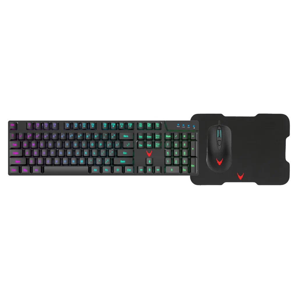 Set gaming Varr Cherry VSETKMP01, tastierë + maus + mauspad, i zi - 1