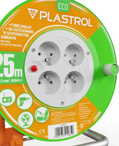 Kabllo zgjatuese Plastrol, 4 priza, 25m - 14