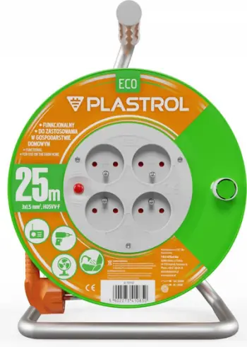 Kabllo zgjatuese Plastrol, 4 priza, 25m