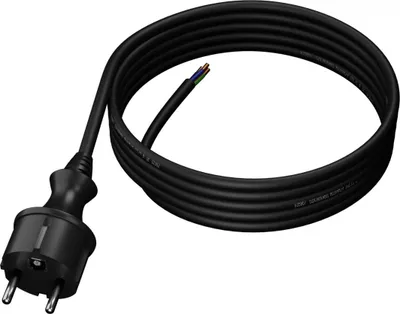 Kabllo lidhëse me prizë Plastrol PP-40H w / u 3m H05RR-F 3x1.5 IP44 (W-97271), e zezë - 1