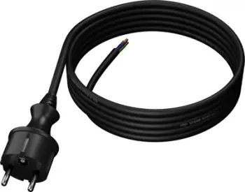 Kabllo lidhëse me prizë Plastrol PP-40H w / u 3m H05RR-F 3x1.5 IP44 (W-97271), e zezë