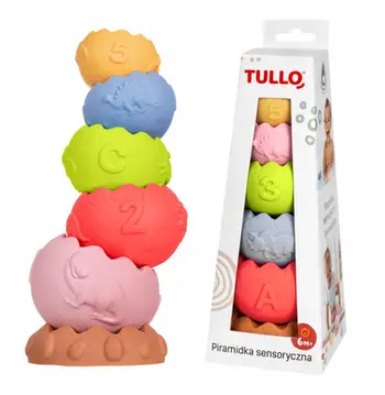 Lodër ndijore AM Tullo 620 Sensory Pyramid, edukative, për foshnja, shumëngjyrëshe pastel