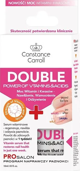 Kondicioner për thonj Constance Caroll Double Power of Vitamins & Acids, 10ml - 1