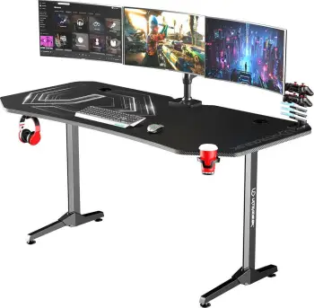 Tavolinë kompjuteri Ultradesk Frag, XXL, 160 x 75 cm, e zezë