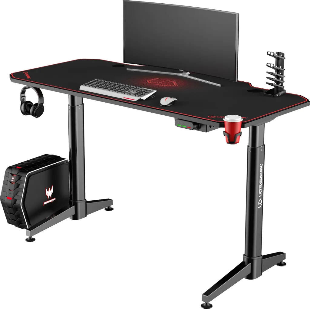 Tavolinë kompjuteri Ultradesk Level, e zezë / kuqe - 1
