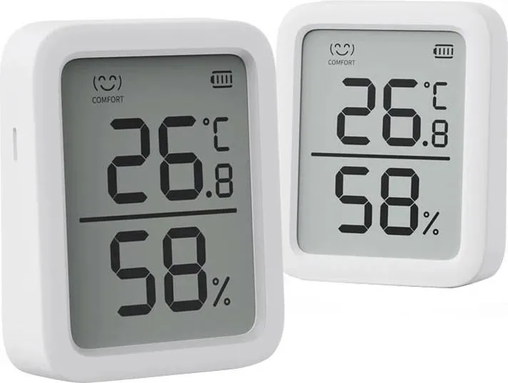 Termometër dhe higrometër smart SwitchBot Thermometer Hygrometer Plus, ekran 3", sensor i saktë, i bardhë - 9