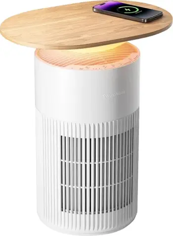 Pastrues ajri SwitchBot Air Purifier Table, tavolinë ndihmëse, karikim wireless, i bardhë