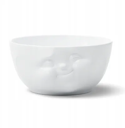 Enë shërbyese porcelani Fiftyeight Munching Face, e madhe, e bardhë - 3