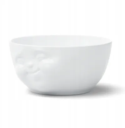 Enë shërbyese porcelani Fiftyeight Munching Face, e madhe, e bardhë - 4