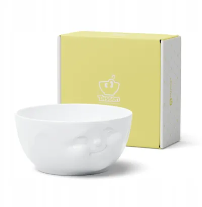 Enë shërbyese porcelani Fiftyeight Munching Face, e madhe, e bardhë - 5