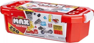 Set blloqesh ndërtimi Zuru Max Build More, 250 copë aksesorë, multikolor - 4