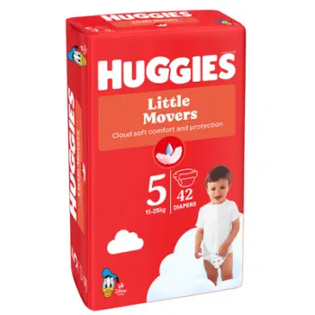 Pelena Huggies® Little Movers 5 (11-25 kg, 42 copë)