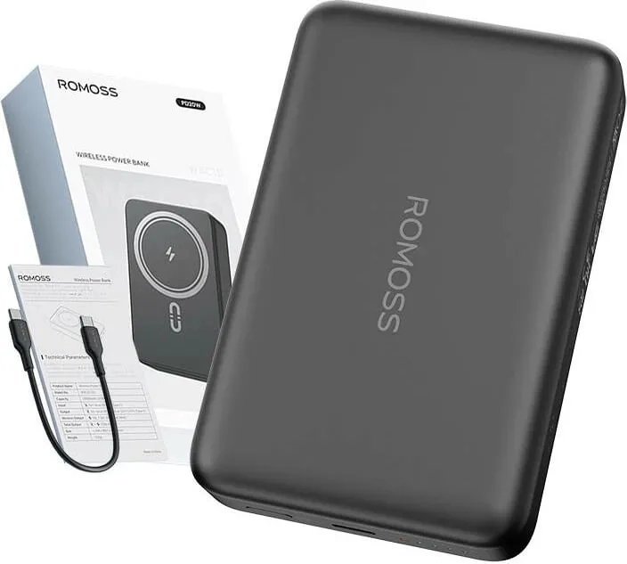 Powerbank Romoss WSC10, 10000mAh, 20W, e zezë - 5